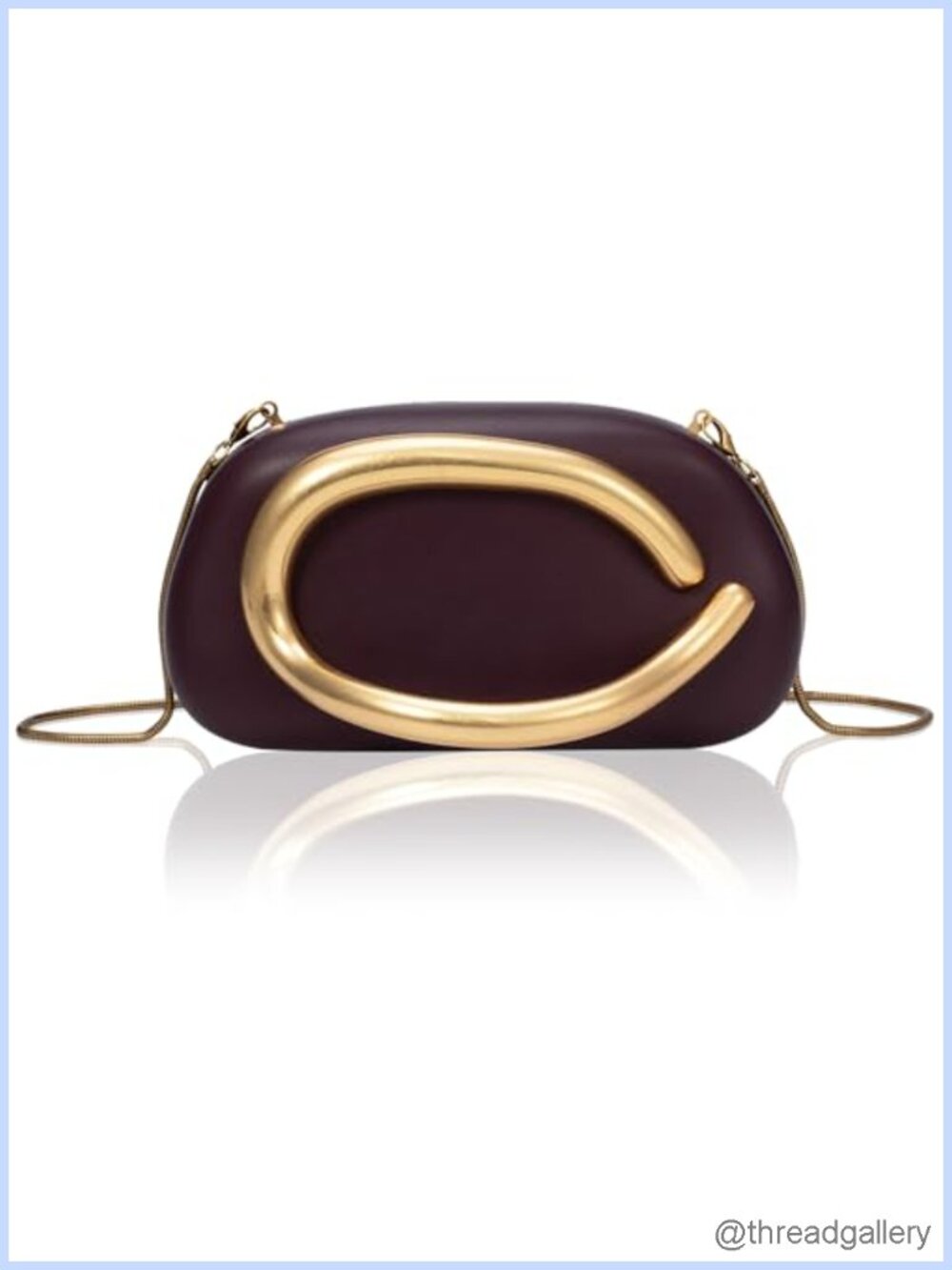 PU Leather Women's Evening Clutch Purse with Chain Crossbody and Metal